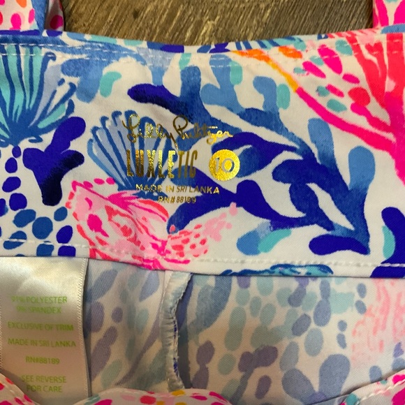 Lilly Pulitzer Luxletic 10 Colorful Floral Leggings - Picture 3 of 3